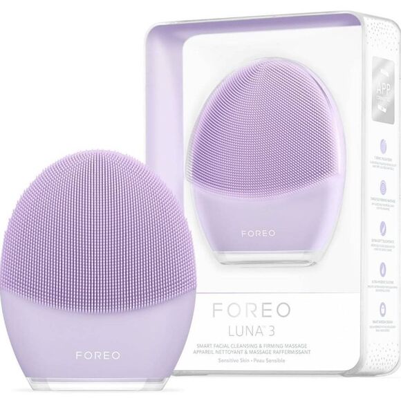 Foreo Luna 3 smart Facial cleansing & firming massage NWT purple - Picture 1 of 4